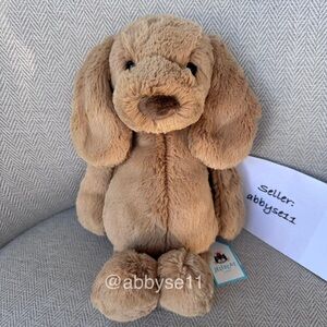 Jellycat Medium Bashful Toffee Puppy Plush Toy NWT Authentic BAS3TPUS